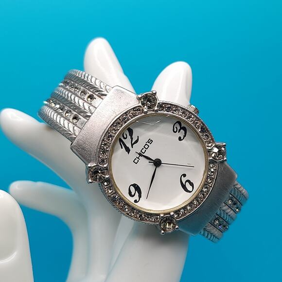 Chico’s Womens Bracelet Cuff Watch, Needs Battery, Japanese Movement - Picture 2 of 9